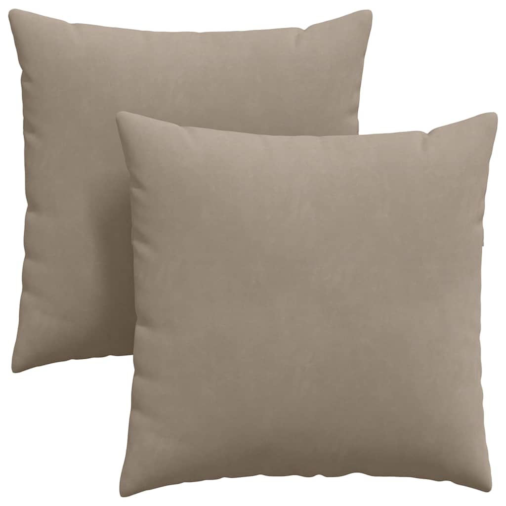 Jastučići za sofu 2 pcs Sivo-smeđa 60 x 60 cm tkanina