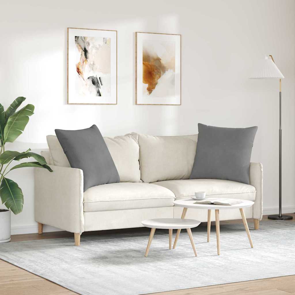 Jastučići za sofu 2 pcs Tamno siva 60 x 60 cm tkanina