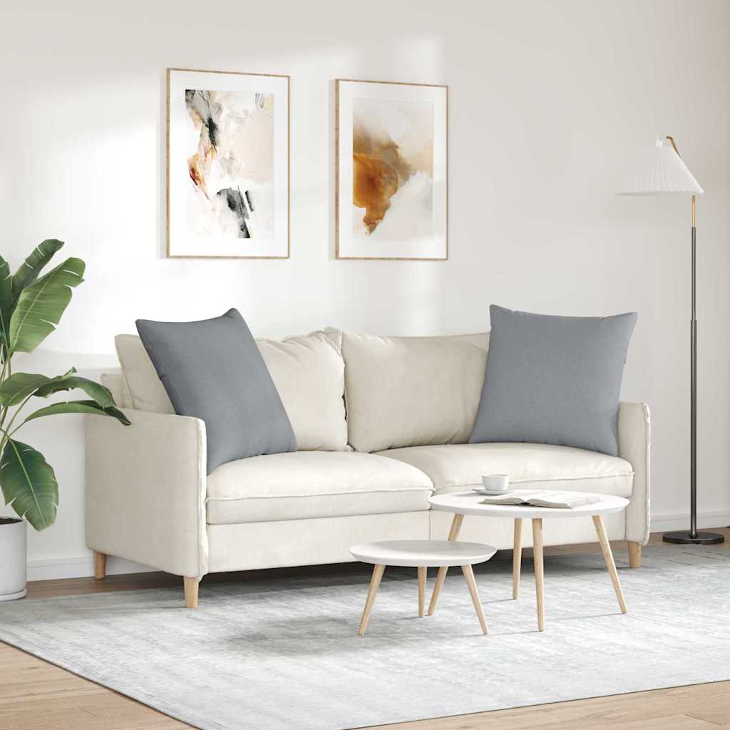 Jastučići za sofu 2 pcs Svijetlo siva 80 x 80 cm tkanina