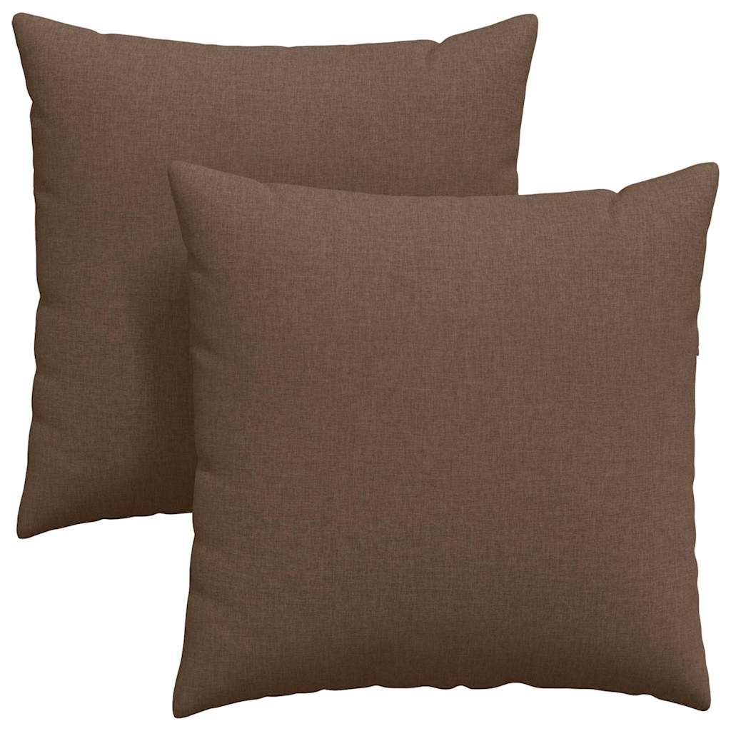 Jastučići za sofu 2 pcs Smeđa 80 x 80 cm tkanina