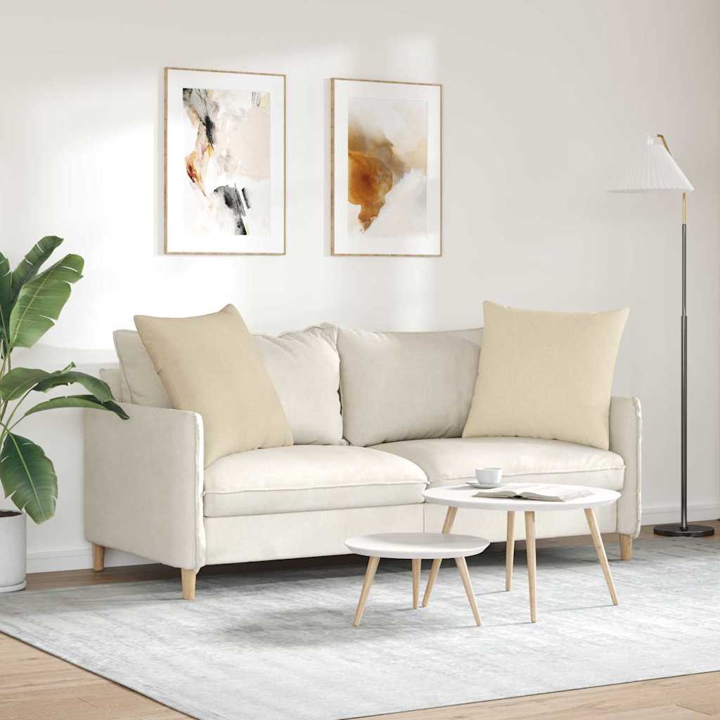 Jastučići za sofu 2 pcs Krema 80 x 80 cm tkanina