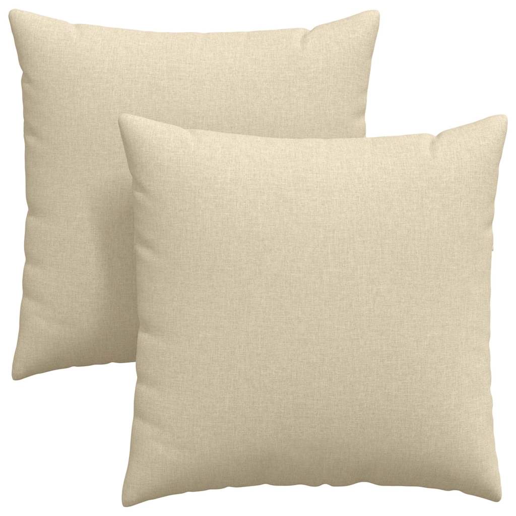 Jastučići za sofu 2 pcs Krema 80 x 80 cm tkanina