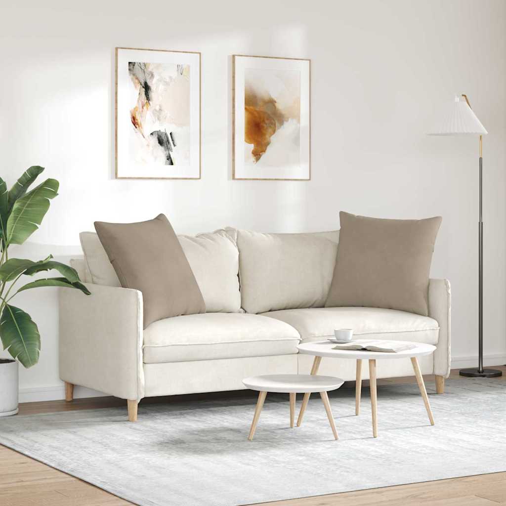 Jastučići za sofu 2 pcs Sivo-smeđa 80 x 80 cm tkanina