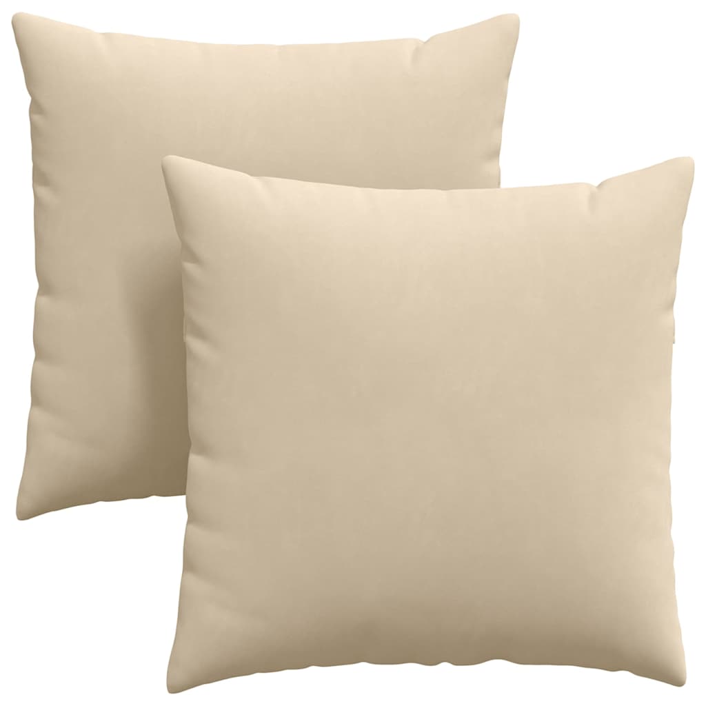 Jastučići za sofu 2 pcs Krema 80 x 80 cm tkanina