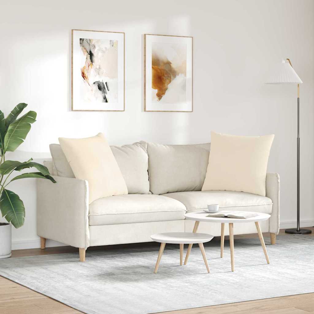 Jastučići za sofu 2 pcs Bež 80 x 80 cm tkanina