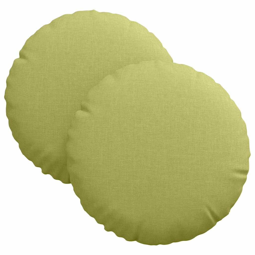 Jastučići za sjedenje 2 pcs Svijetlo zelena Ø30 x 13 cm tkanina