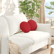 Jastučići za sjedenje 2 pcs Crvena Ø30 x 13 cm tkanina
