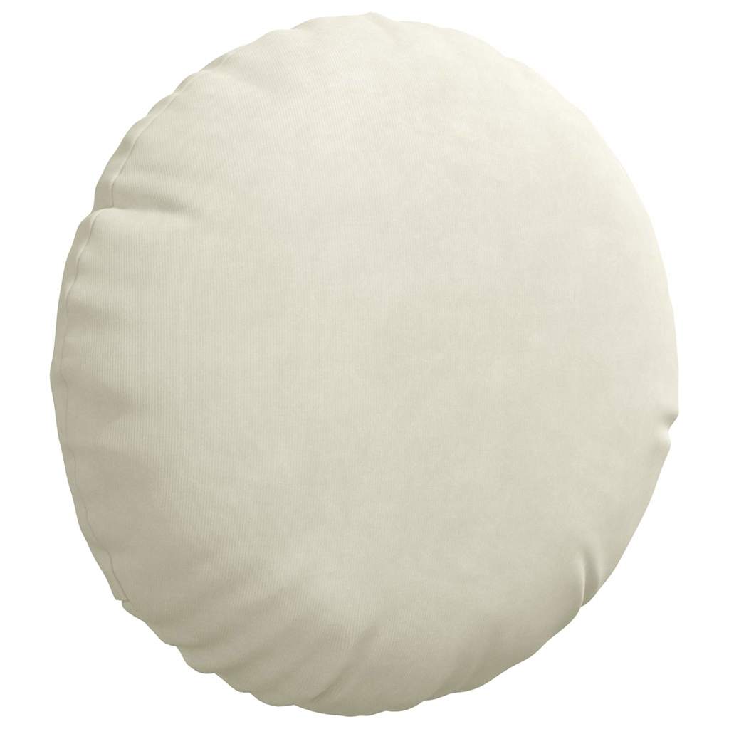 Jastučići za sjedenje 2 pcs Krema Ø30 x 13 cm Baršun