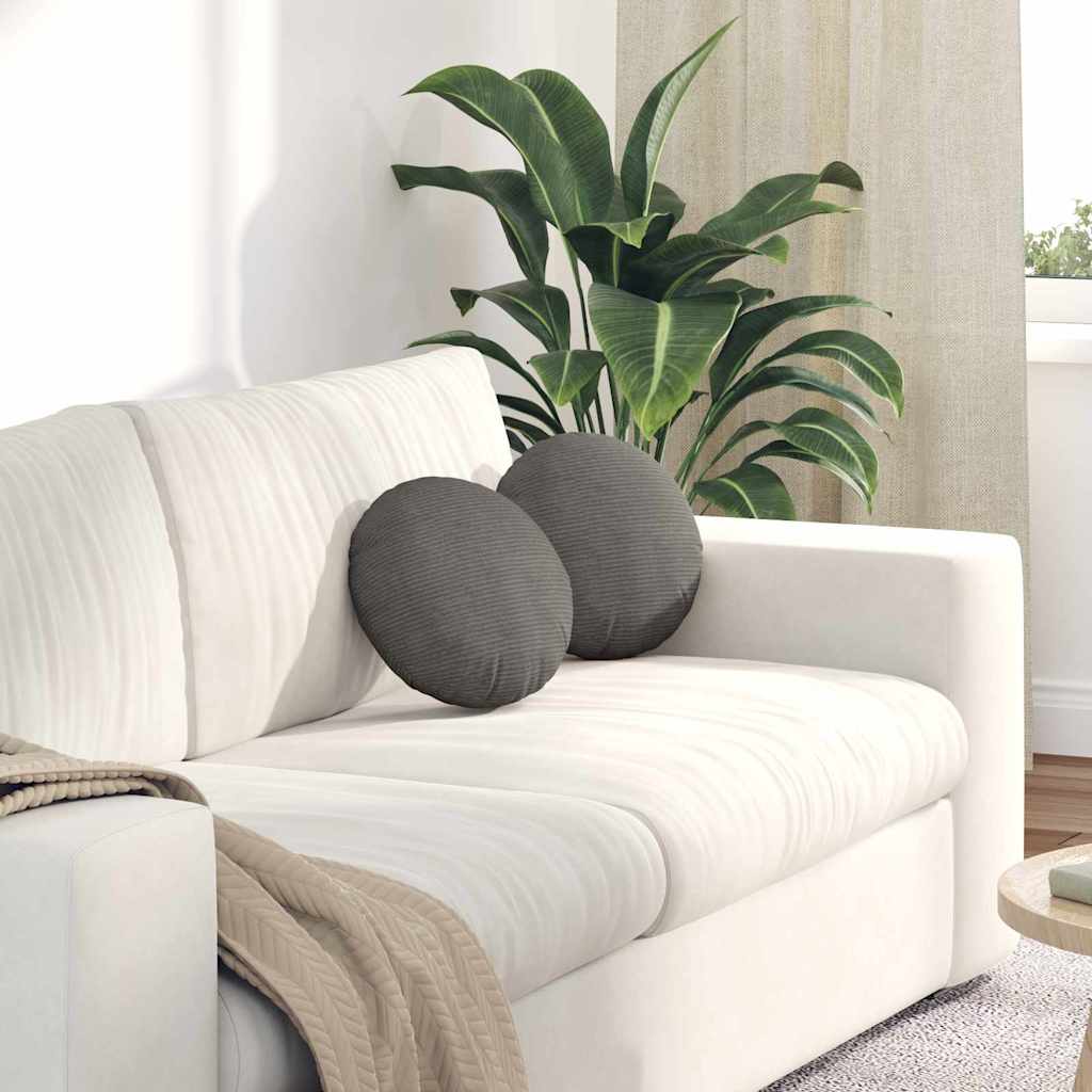 Jastučići za sjedenje 2 pcs Svijetlo siva Ø30 x 13 cm