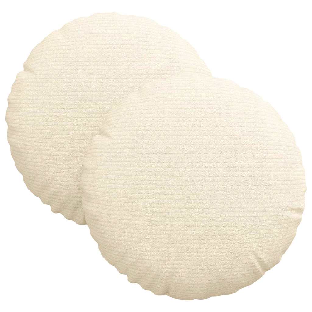 Jastučići za sjedenje 2 pcs Krema Ø30 x 13 cm Kordura tekstil
