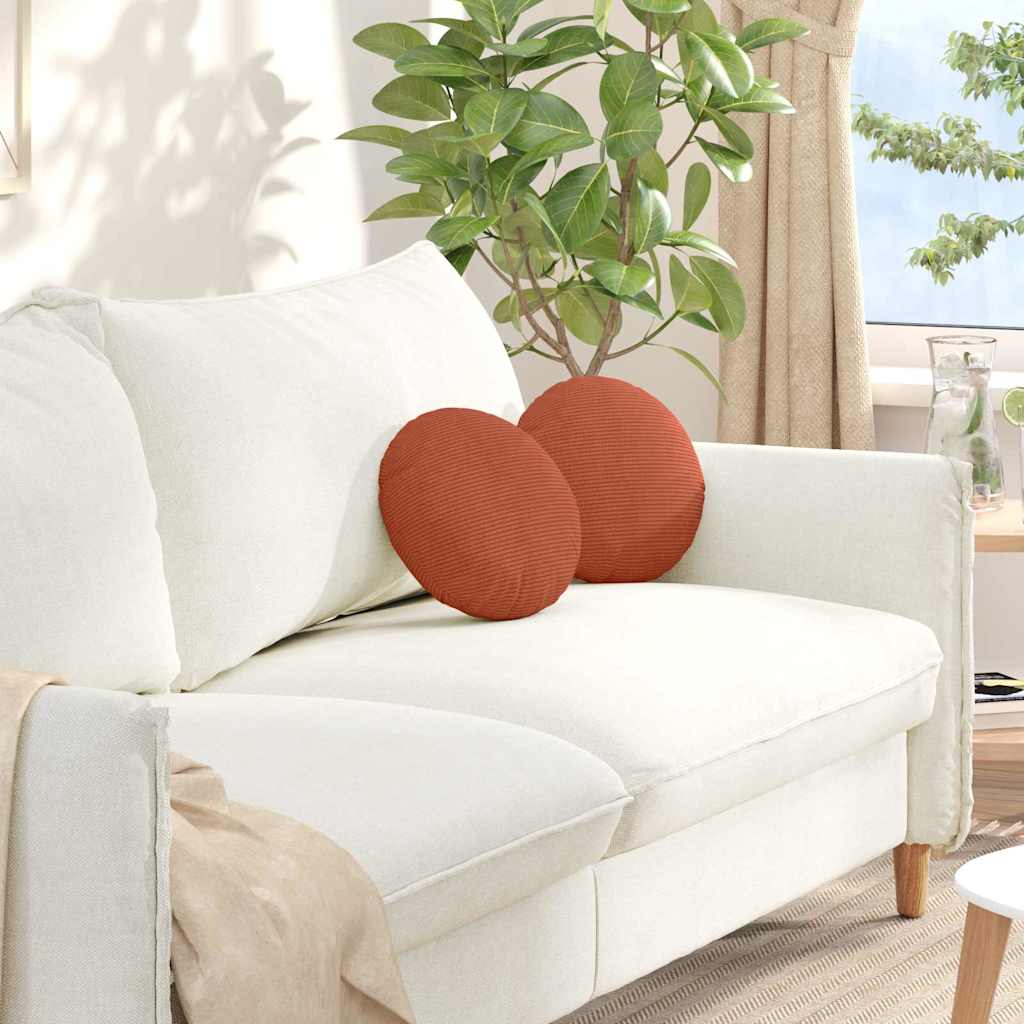 Jastučići za sjedenje 2 pcs Crvena narančasta Ø30 x 13 cm