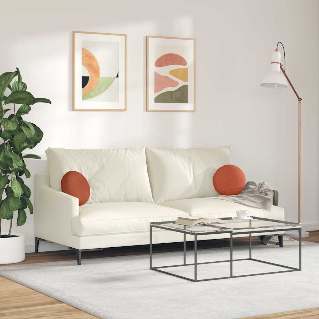 Jastučići za sjedenje 2 pcs Crvena narančasta Ø30 x 13 cm