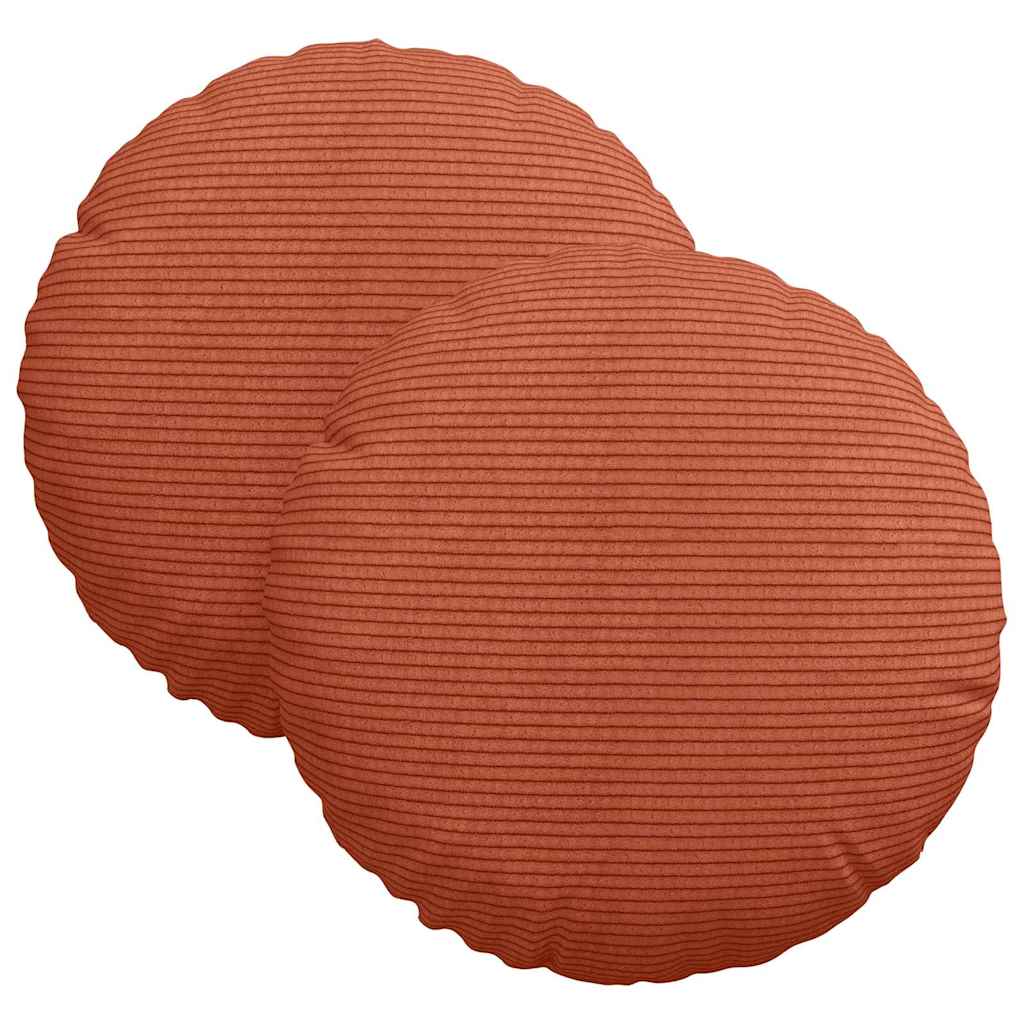Jastučići za sjedenje 2 pcs Crvena narančasta Ø30 x 13 cm
