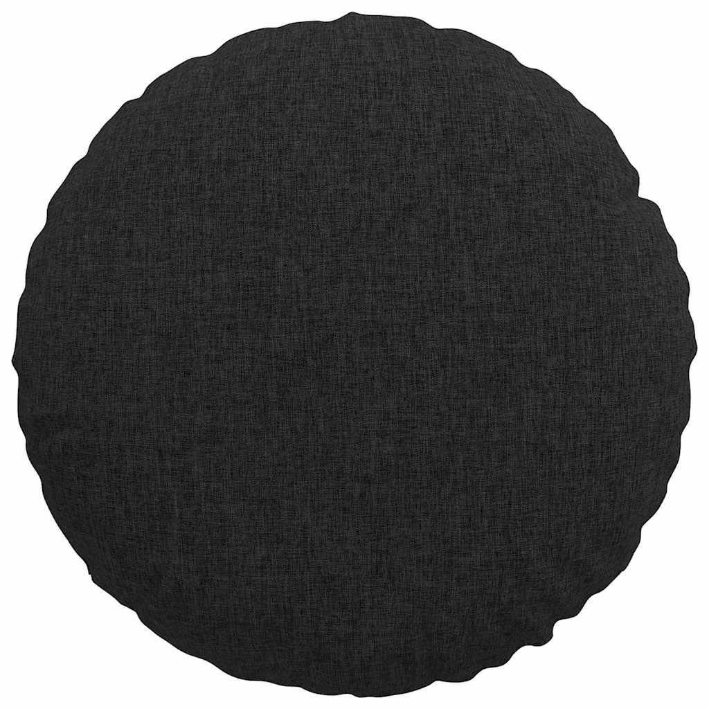 Jastučići za sjedenje 2 pcs Crna Ø40 x 13 cm tkanina