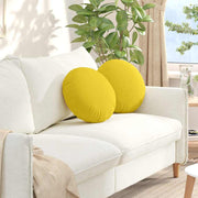 Jastučići za sjedenje 2 pcs Svijetlo žuta Ø40 x 13 cm tkanina