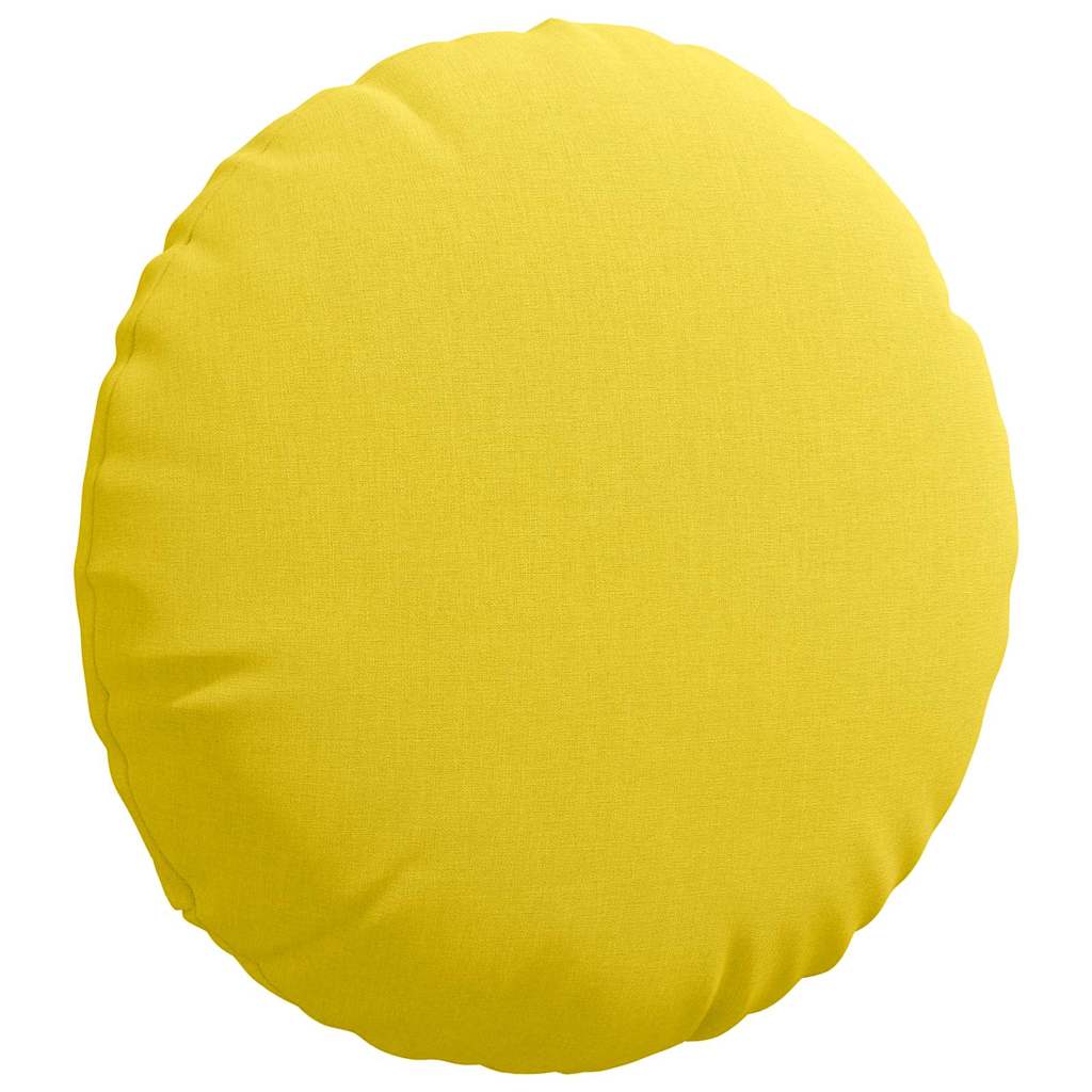 Jastučići za sjedenje 2 pcs Svijetlo žuta Ø40 x 13 cm tkanina