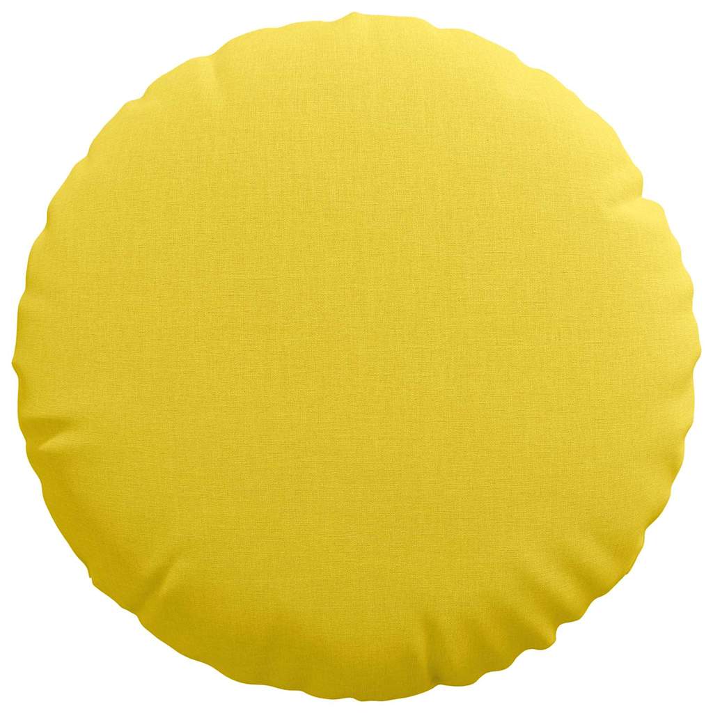 Jastučići za sjedenje 2 pcs Svijetlo žuta Ø40 x 13 cm tkanina
