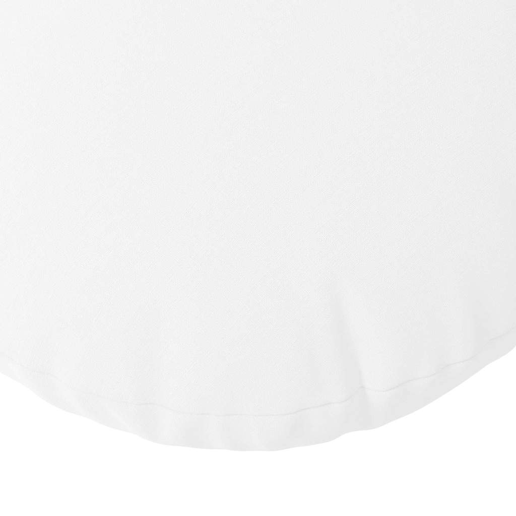 Jastučići za sjedenje 2 pcs Bijelo Ø40 x 13 cm tkanina
