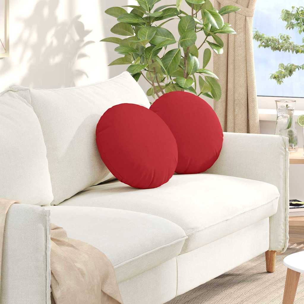 Jastučići za sjedenje 2 pcs Crvena Ø40 x 13 cm tkanina