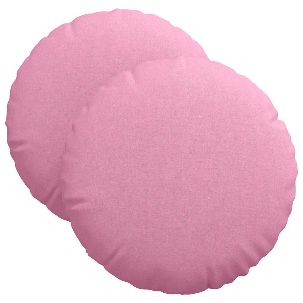 Jastučići za sjedenje 2 pcs Ružičasta Ø40 x 13 cm tkanina