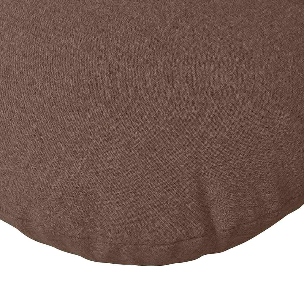 Jastučići za sjedenje 2 pcs Smeđa Ø50 x 19 cm tkanina