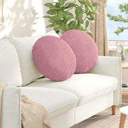Jastučići za sjedenje 2 pcs Ružičasta Ø50 x 19 cm Baršun
