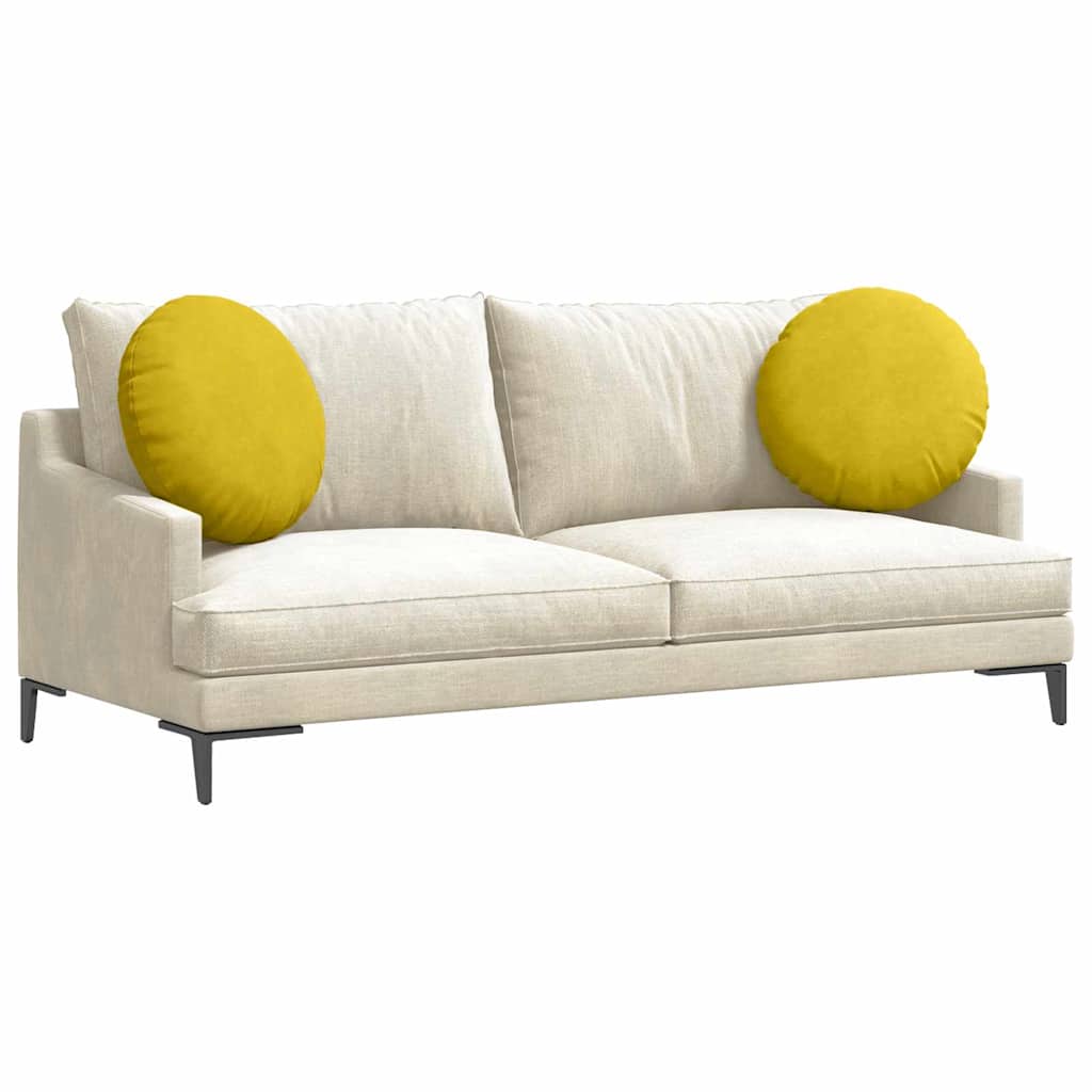 Jastučići za sjedenje 2 pcs Žuta Ø50 x 19 cm Baršun
