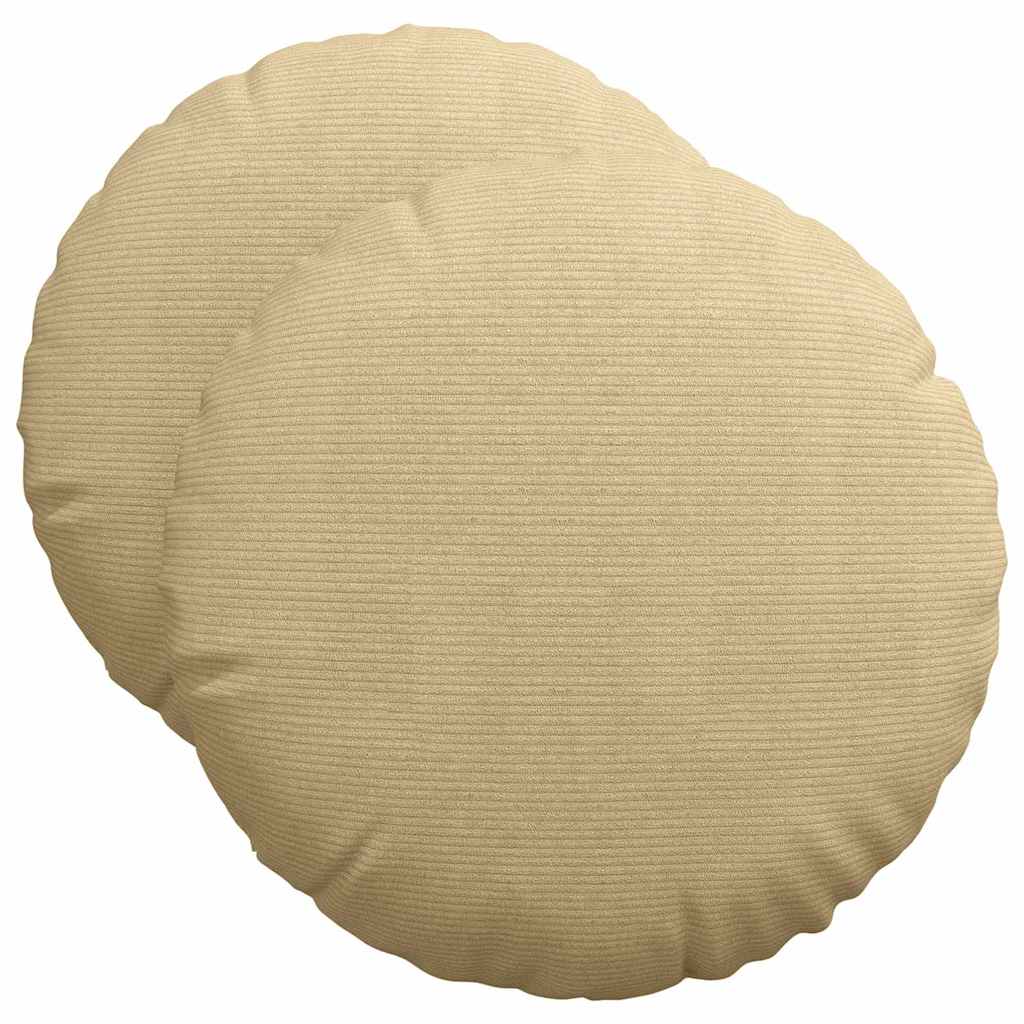 Jastučići za sjedenje 2 pcs Siva zelena Ø50 x 19 cm