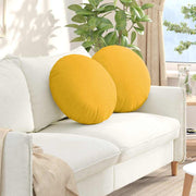 Jastučići za sjedenje 2 pcs Svijetlo žuta Ø50 x 19 cm