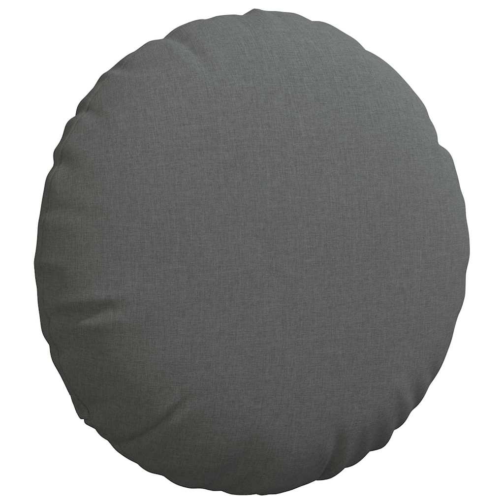 Jastučići za sjedenje 2 pcs Tamno siva Ø60 x 21 cm tkanina