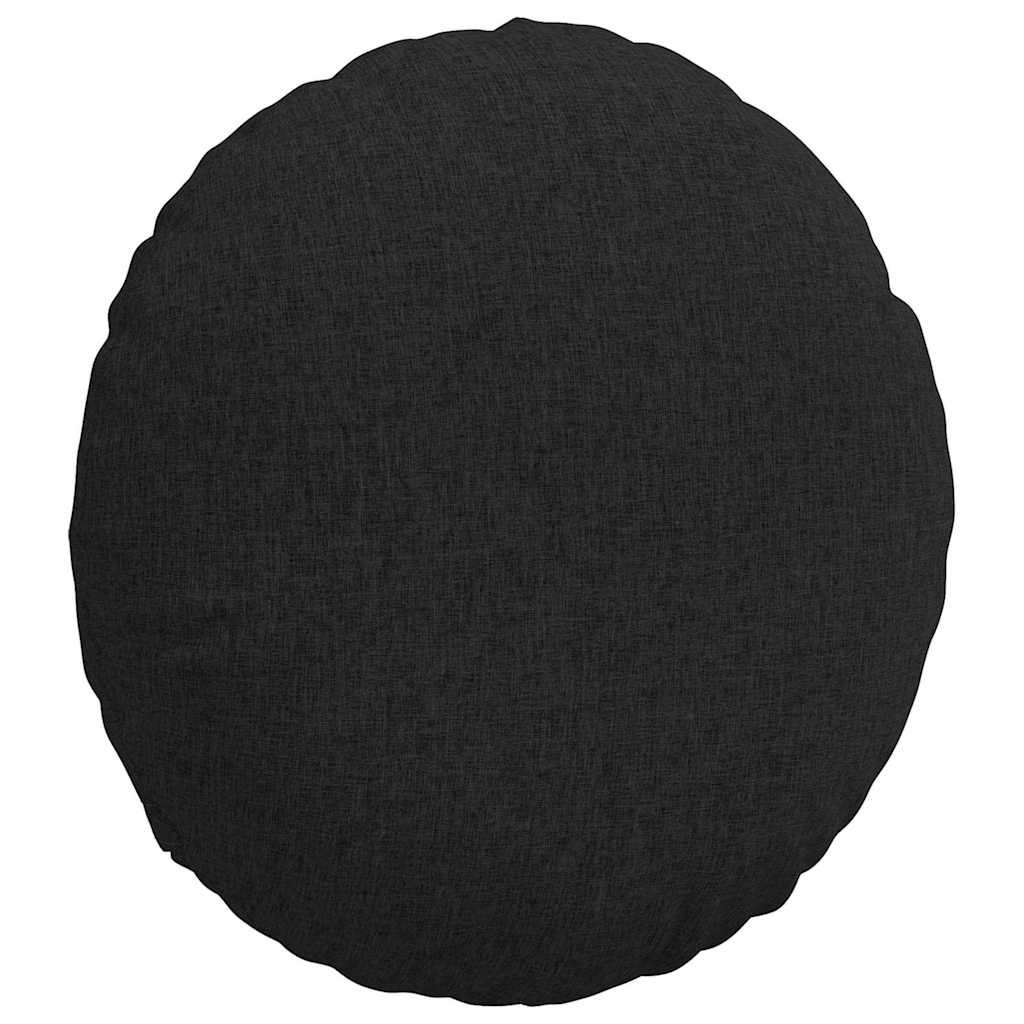 Jastučići za sjedenje 2 pcs Crna Ø60 x 21 cm tkanina