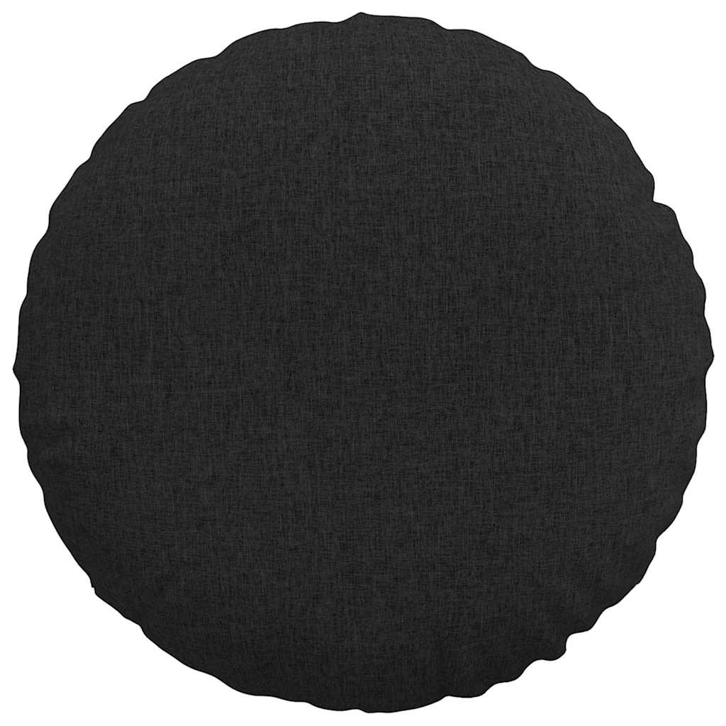 Jastučići za sjedenje 2 pcs Crna Ø60 x 21 cm tkanina