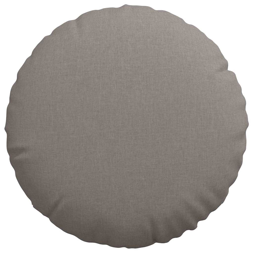 Jastučići za sjedenje 2 pcs Sivo-smeđa Ø60 x 21 cm tkanina
