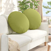 Jastučići za sjedenje 2 pcs Svijetlo zelena Ø60 x 21 cm tkanina