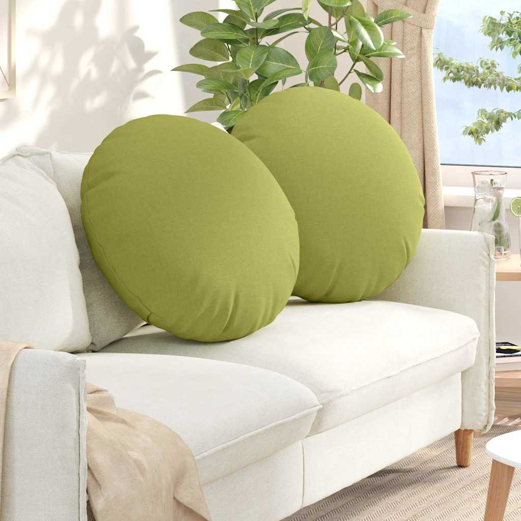 Jastučići za sjedenje 2 pcs Svijetlo zelena Ø60 x 21 cm tkanina