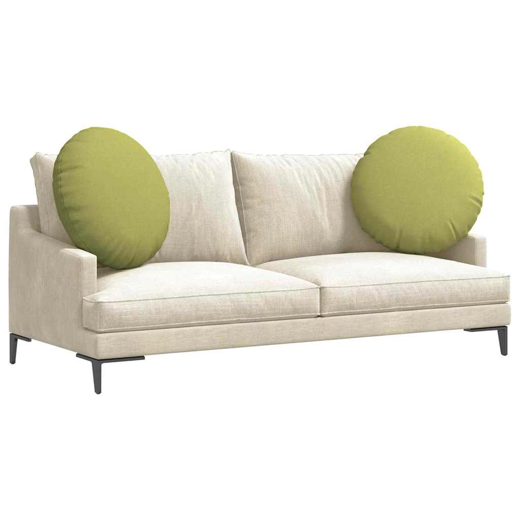 Jastučići za sjedenje 2 pcs Svijetlo zelena Ø60 x 21 cm tkanina
