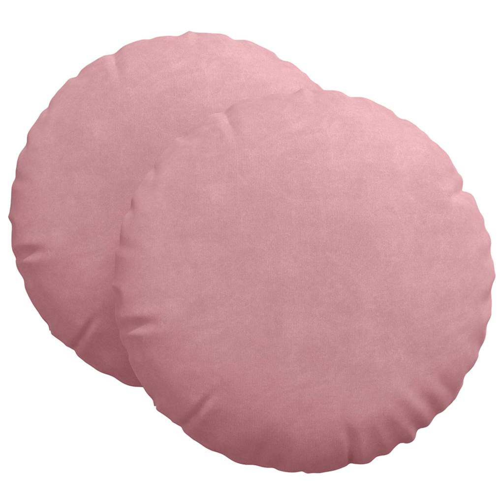 Jastučići za sjedenje 2 pcs Ružičasta Ø60 x 21 cm Baršun