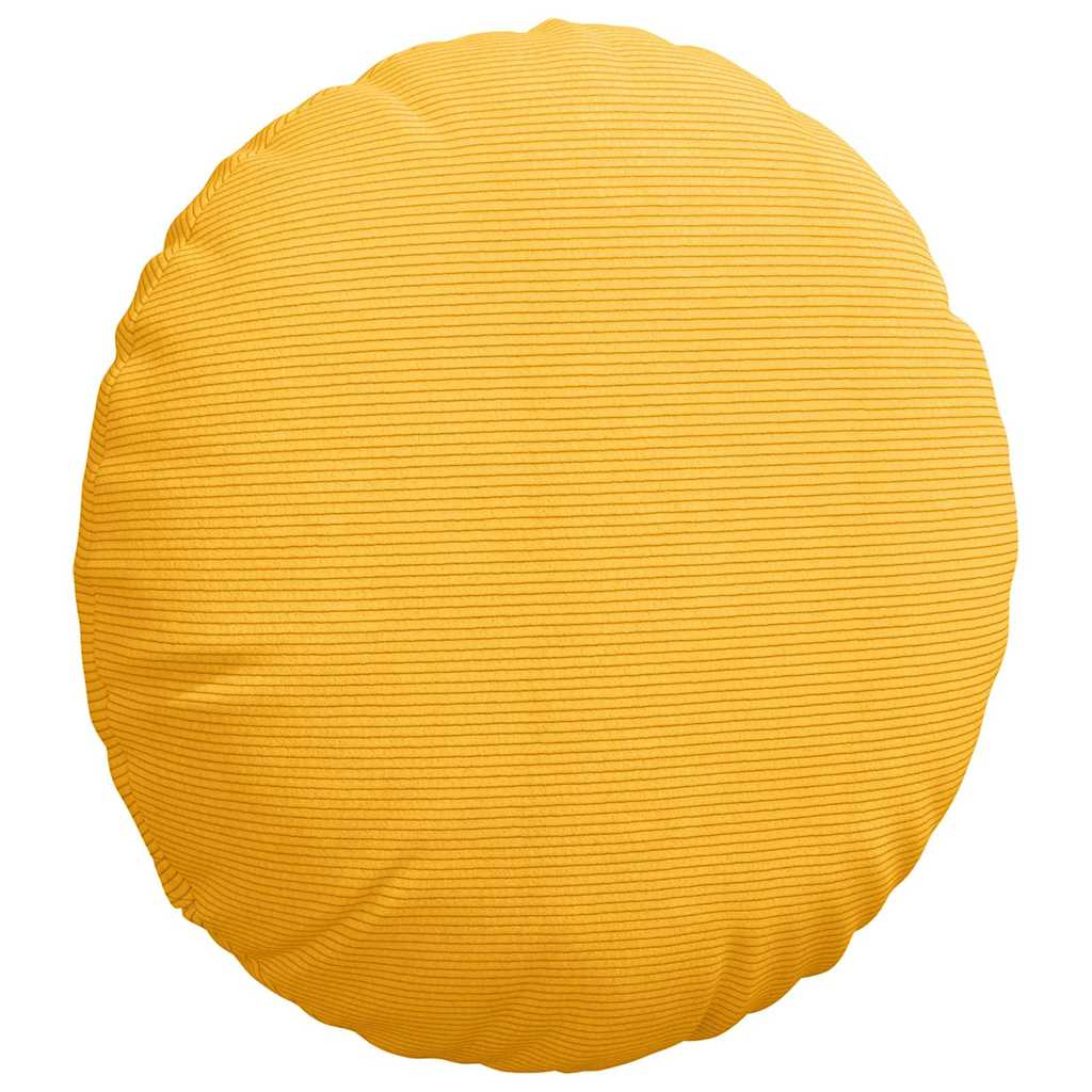 Jastučići za sjedenje 2 pcs Svijetlo žuta Ø60 x 21 cm