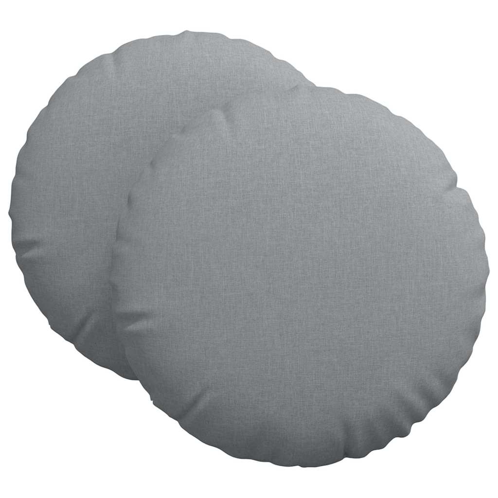 Jastučići za sjedenje 2 pcs Svijetlo siva Ø80 x 29 cm tkanina