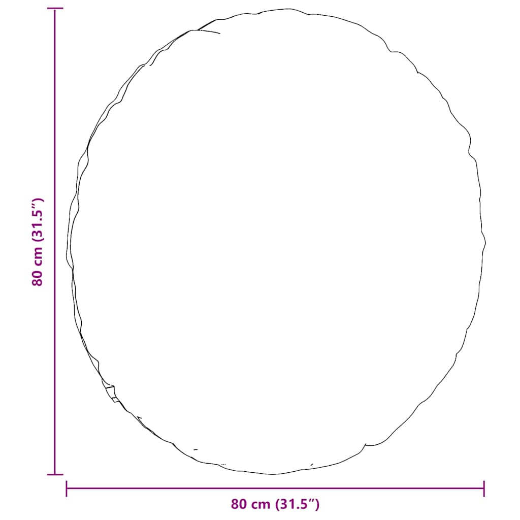 Jastučići za sjedenje 2 pcs Crna Ø80 x 29 cm tkanina