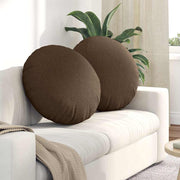 Jastučići za sjedenje 2 pcs Smeđa Ø80 x 29 cm tkanina