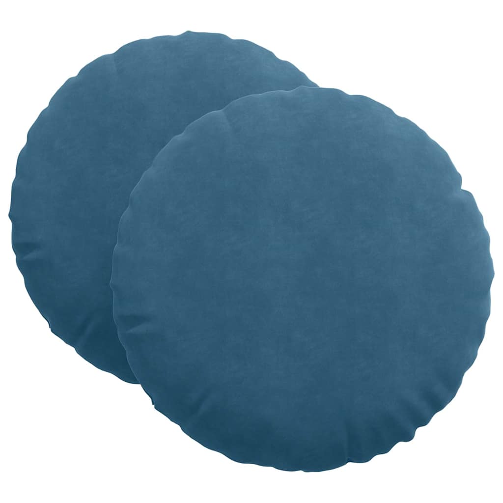Jastučići za sjedenje 2 pcs Plava Ø 80 x 29 cm Baršun
