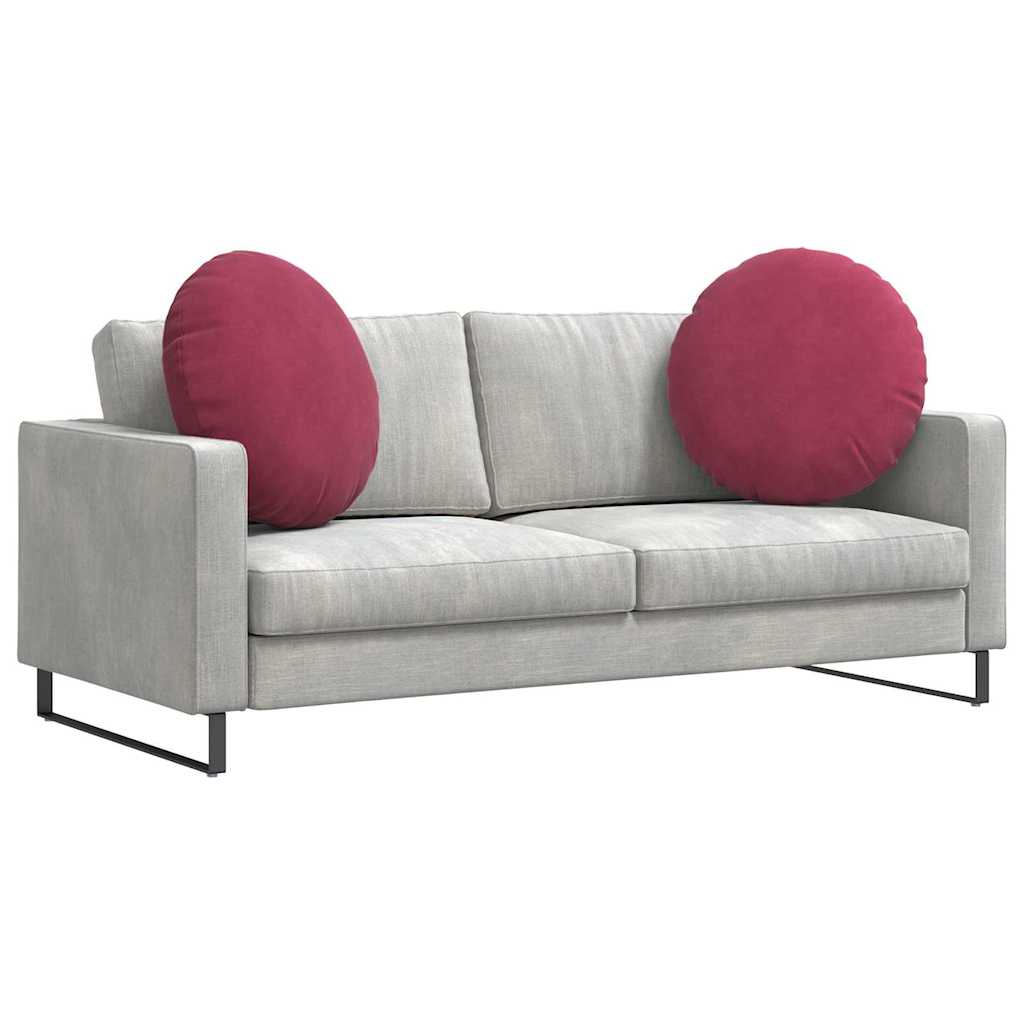 Jastučići za sjedenje 2 pcs Vinska crvena Ø 80 x 29 cm Baršun