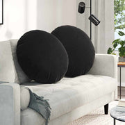 Jastučići za sjedenje 2 pcs Crna Ø 80 x 29 cm Baršun
