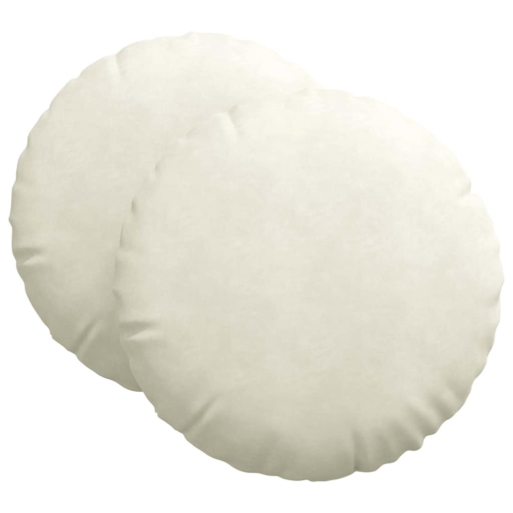 Jastučići za sjedenje 2 pcs Krema Ø 80 x 29 cm Baršun