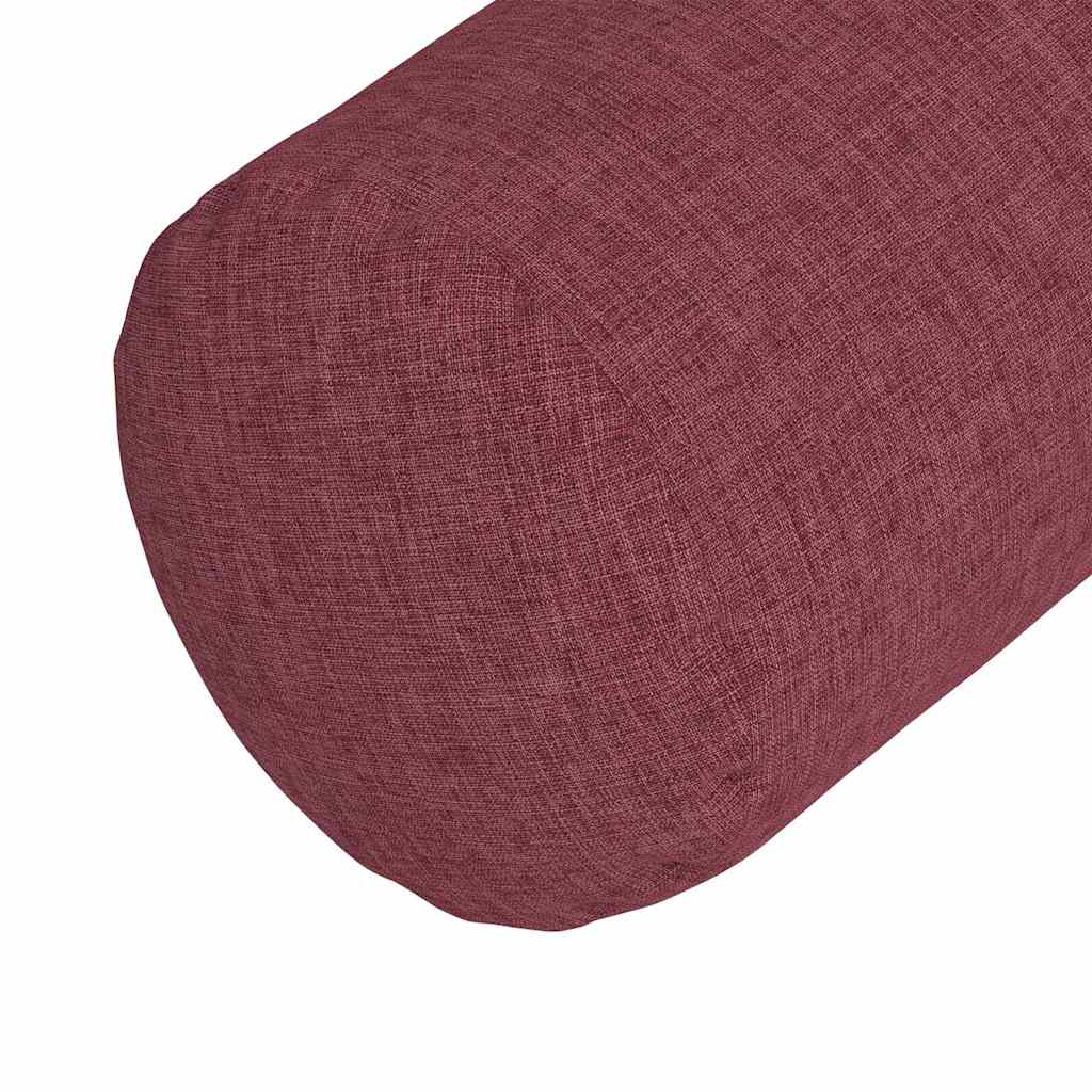Valjkasti jastučići 2 pcs Vinska crvena Ø 25 x 70 cm tkanina