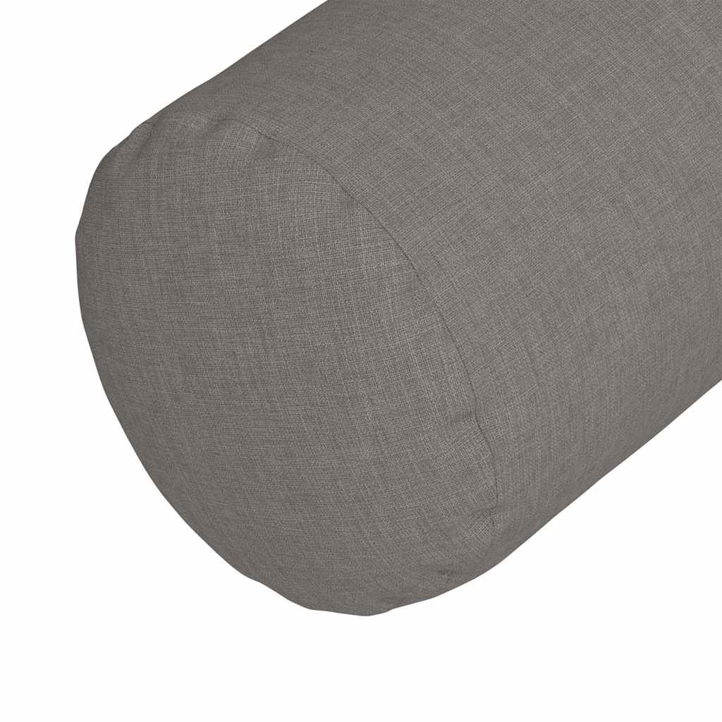 Valjkasti jastučići 2 pcs Sivo-smeđa Ø 25 x 70 cm tkanina
