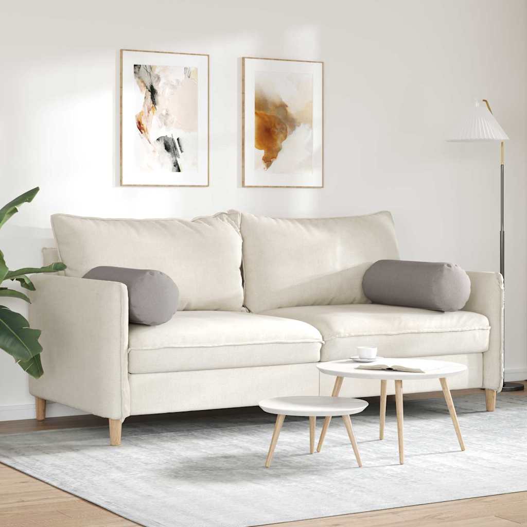 Valjkasti jastučići 2 pcs Sivo-smeđa Ø 25 x 70 cm tkanina