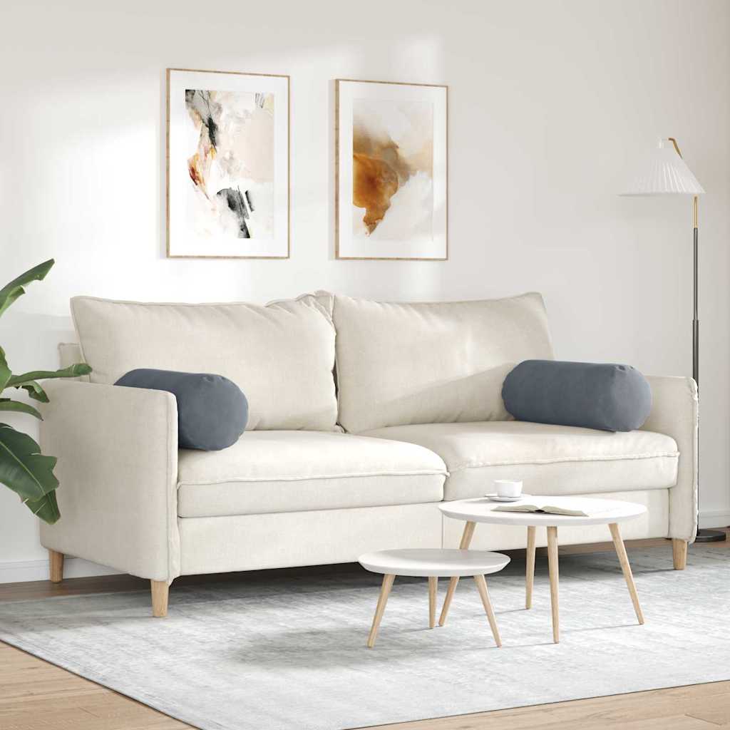 Valjkasti jastučići 2 pcs Tamno siva Ø 25 x 70 cm
