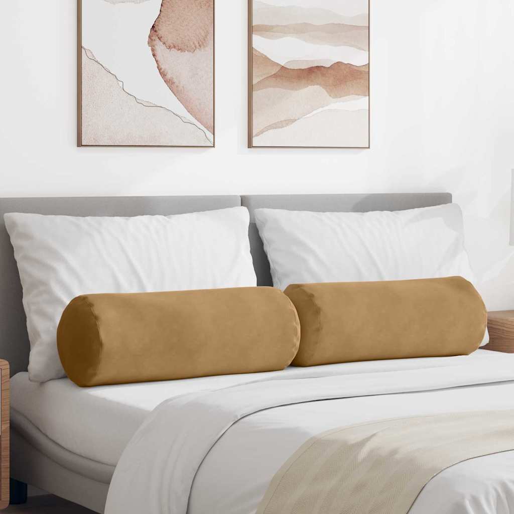 Valjkasti jastučići 2 pcs Smeđa Ø 25 x 70 cm Kordura tekstil